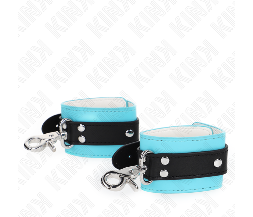 KINK - PREMIUM LOCKABLE WRIST RESTRAINTS BLACK / BLUE ADJUSTABLE 21-28 CM X 5.5 CM