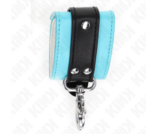 KINK - PREMIUM LOCKABLE WRIST RESTRAINTS BLACK / BLUE ADJUSTABLE 21-28 CM X 5.5 CM