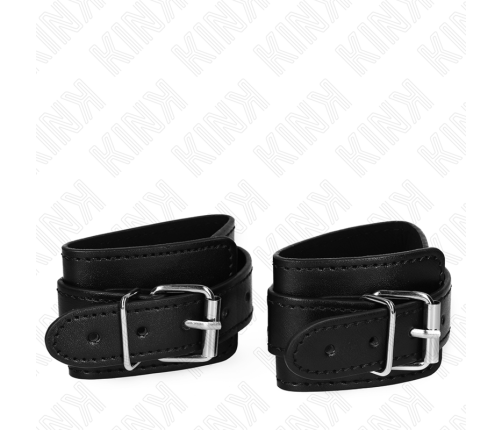 KINK - LOCKABLE DUNGEON WRIST RESTRAINTS BLACK ADJUSTABLE 21-28 CM X 5.5 CM