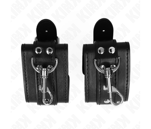 KINK - LOCKABLE DUNGEON WRIST RESTRAINTS BLACK ADJUSTABLE 21-28 CM X 5.5 CM