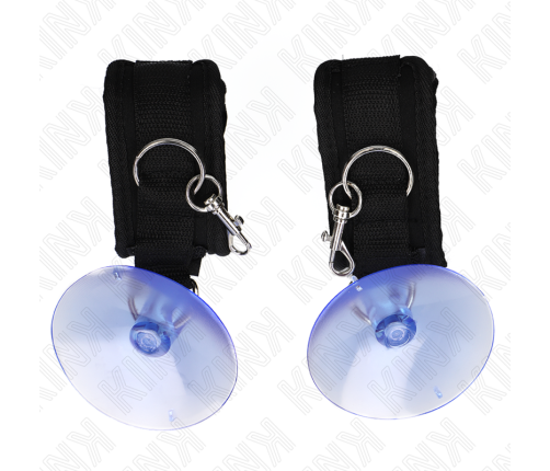 KINK - MUÑEQUERAS CON VENTOSA NEGRO AJUSTABLE 29-40 CM X 5 CM
