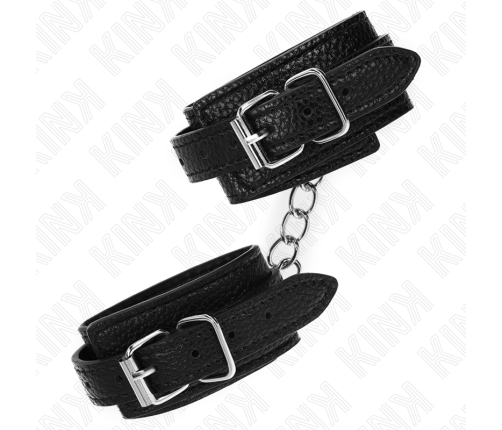KINK - SNAKE PATTERN WRIST RESTRAINTS BLACK ADJUSTABLE 20-28 CM X 5.4 CM
