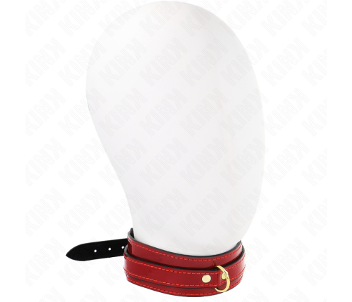 KINK - WINE RED ADJUSTABLE NECKLACE WITH GOLDEN DETAILS 29-42.5 CM X 4 CM