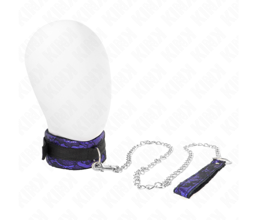 KINK - SHORT VELVET LACE NECKLACE WITH BELT 105 CM WITH NYLON TRIM 44 X 5.5 CM