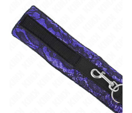 KINK - SHORT VELVET LACE NECKLACE WITH BELT 105 CM WITH NYLON TRIM 44 X 5.5 CM