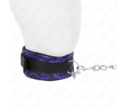 KINK - SHORT VELVET LACE NECKLACE WITH BELT 105 CM WITH NYLON TRIM 44 X 5.5 CM