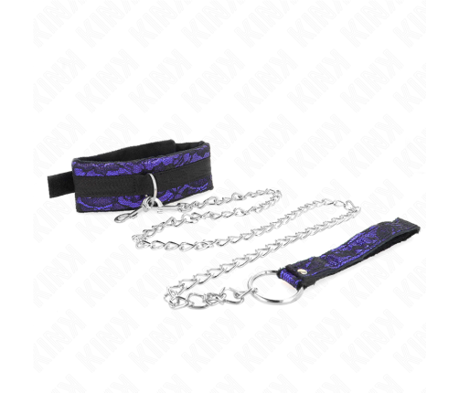 KINK - SHORT VELVET LACE NECKLACE WITH BELT 105 CM WITH NYLON TRIM 44 X 5.5 CM