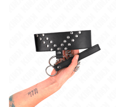 KINK - NECKLACE WITH BELT 65 CM WITH V RIVET ADJUSTABLE 36-43 CM X 5 CM