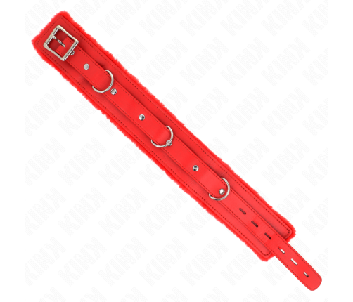 KINK - COLLAR WITH LEASH 65 CM WITH RESTRICTIONS RED 36-42 CM X 5.5 CM