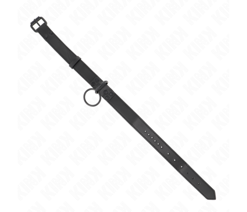 KINK - COLLAR WITH DARK LEASH 65 CM ADJUSTABLE 37-54 CM X 3 CM