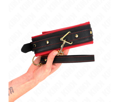 KINK - COLLAR WITH PLAIN FABRIC LEASH ADJUSTABLE 33-48 CM X 5.7 CM