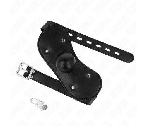 KINK - BALL GAG MOUTH MASK WITH LOCK ADJUSTABLE 42-60 CM
