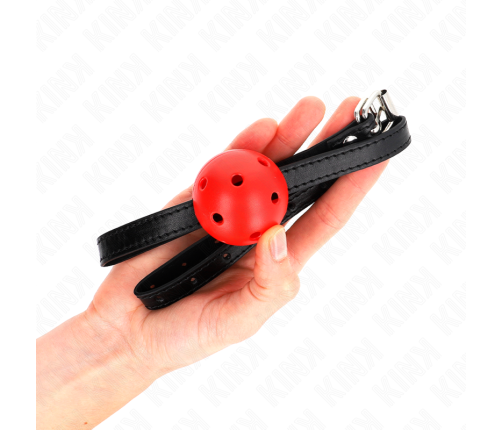 KINK - SIMPLICITY RED BREATHABLE 4.5 CM BALL GAG 62 x 1.5 CM