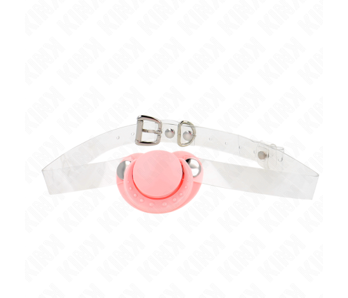 KINK - PINK PACIFIER SHAPED GAG 5.5 x 4 CM ADJUSTABLE 43-60 CM