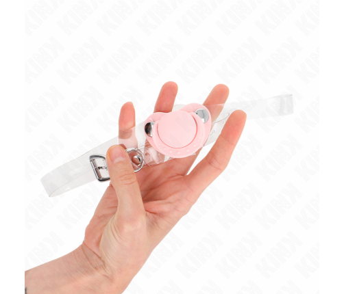 KINK - PINK PACIFIER SHAPED GAG 5.5 x 4 CM ADJUSTABLE 43-60 CM