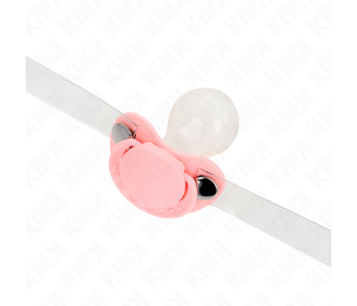 KINK - PINK PACIFIER SHAPED GAG 5.5 x 4 CM ADJUSTABLE 43-60 CM