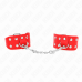 KINK - WRISTBANDS WITH DOUBLE LINE OF ADJUSTABLE STUDS RED