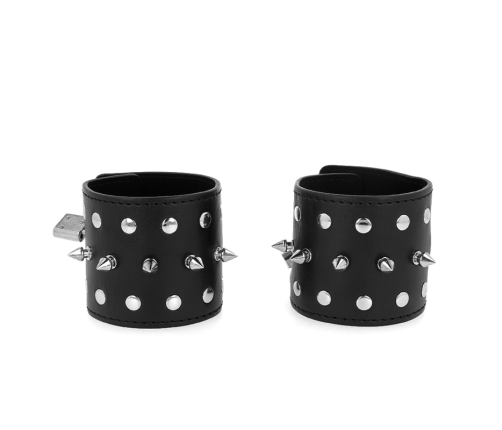 KINK - PUNK WRIST RESTRAINTS WITH SPIKES 25 X 6 CM