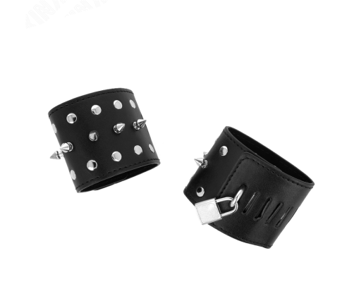 KINK - PUNK WRIST RESTRAINTS WITH SPIKES 25 X 6 CM