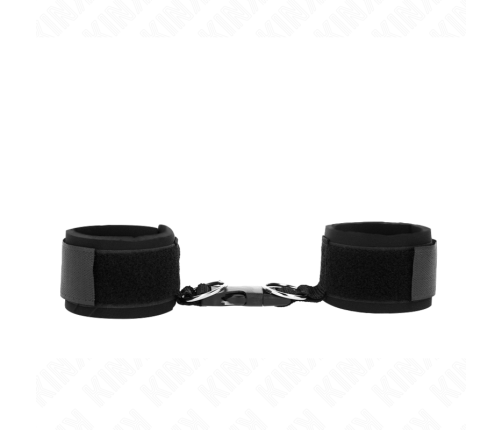 KINK - NEOPRENE HOOK&LOOP FASTENER WRIST RESTRAINTS BLACK ADJUSTABLE 22-34 CM