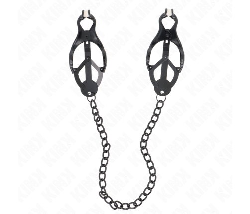 KINK - JAPANESE CLOVER NIPPLE CLAMPS WITH CHAIN BLACK 30 CM