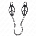 KINK - JAPANESE CLOVER NIPPLE CLAMPS WITH CHAIN BLACK 30 CM