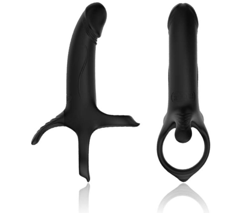 ARMONY - DILDO WITH RING & VIBRATOR BLACK