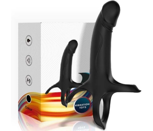 ARMONY - DILDO WITH RING & VIBRATOR BLACK