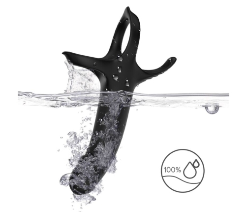 ARMONY - DILDO WITH RING & VIBRATOR BLACK