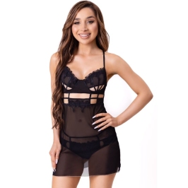 LIVCO CORSETTI FASHION - MAIA 20247 BABYDOLL + THONG BLACK S/M LIVCO CORSETTI FASHION - MAIA 20247 BABYDOLL + THONG BLACK S/M