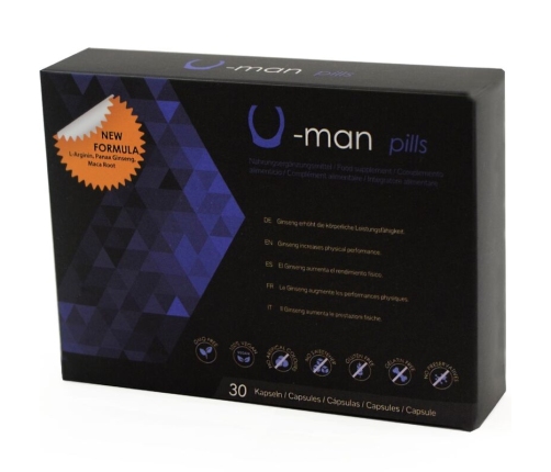 500 COSMETICS - U-MAN ENHANCES PENIS SIZE AND SEXUAL POWER - 30 CAPSULES