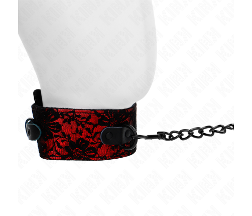 KINK - LACE NECKLACE WITH BELT WITH REAL LEATHER BELT 105 CM / 44 X 5.5 CM