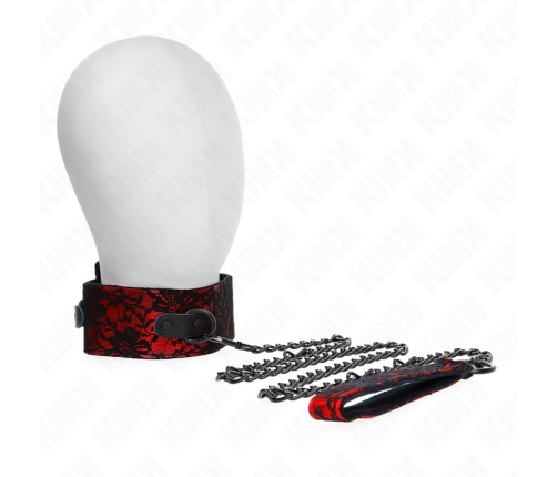 KINK - LACE NECKLACE WITH BELT WITH REAL LEATHER BELT 105 CM / 44 X 5.5 CM