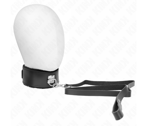 KINK - NECKLACE WITH BELT 116 CM WITH BLACK LEATHER STRAP ADJUSTABLE 40-48 CM X 6 CM