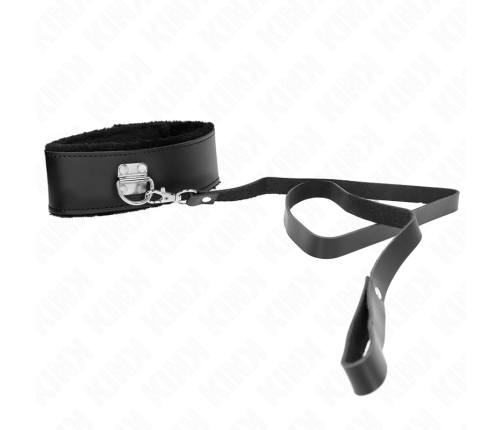 KINK - NECKLACE WITH BELT 116 CM WITH BLACK LEATHER STRAP ADJUSTABLE 40-48 CM X 6 CM