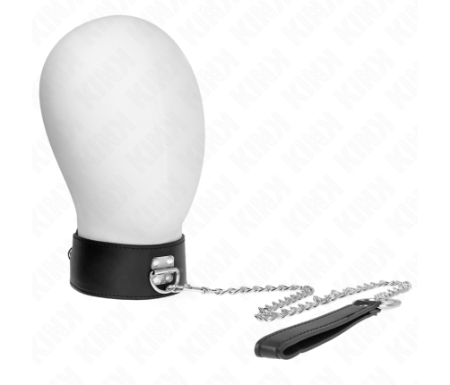 KINK - NECKLACE WITH BELT 65 CM WITH WIDE BLACK STRAP ADJUSTABLE 33.5-41 CM X 5 CM