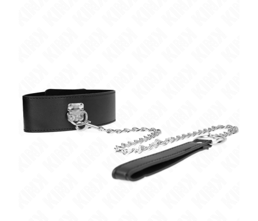 KINK - NECKLACE WITH BELT 65 CM WITH WIDE BLACK STRAP ADJUSTABLE 33.5-41 CM X 5 CM