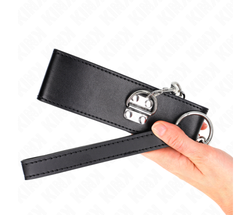 KINK - NECKLACE WITH BELT 65 CM WITH WIDE BLACK STRAP ADJUSTABLE 33.5-41 CM X 5 CM