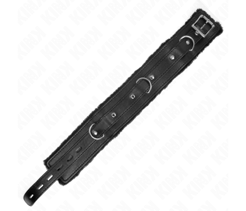 KINK - COLLAR WITH LEASH 65 CM WITH RESTRICTIONS BLACK 36-42 CM X 5.5 CM