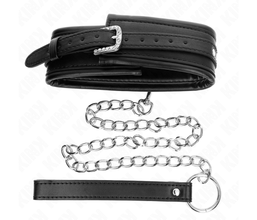 KINK - NECKLACE WITH SHINY BUCKLE STRAP 65 CM 48.5 CM X 5.3 CM