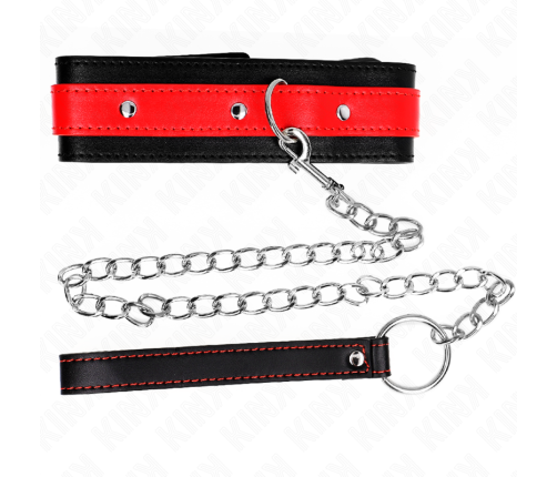KINK - NECKLACE WITH RED STRAP 65 CM AJUSTABLE 36-43 CM X 5 CM