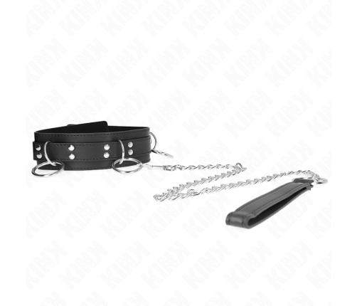 KINK - 3 RING SLAVERY NECKLACE WITH STRAP 80 CM 53 X 5 CM