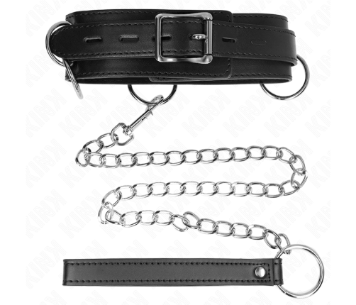 KINK - 3 RING SLAVERY NECKLACE WITH STRAP 80 CM 53 X 5 CM