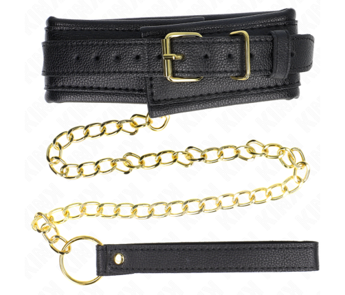 KINK - NECKLACE WITH SPONGE IMITATION LEATHER STRAP MODEL 1 ADJUSTABLE 37-54 CM X 3 CM