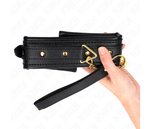 KINK - NECKLACE WITH SPONGE IMITATION LEATHER STRAP MODEL 1 ADJUSTABLE 37-54 CM X 3 CM