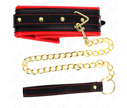 KINK - NECKLACE WITH SPONGE IMITATION LEATHER STRAP MODEL 2 ADJUSTABLE 37-54 CM X 3 CM