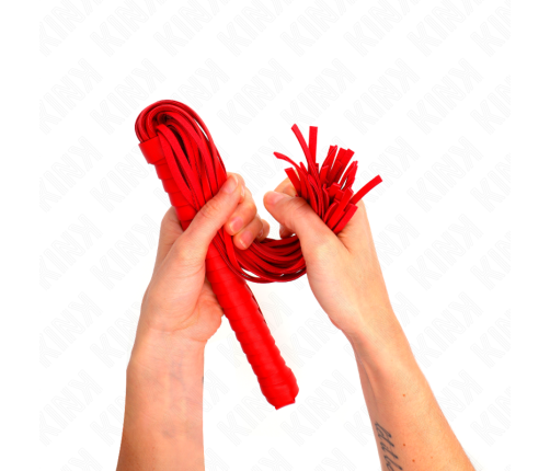 KINK - WHIP WITH RED TEXTURED HANDLE 48.5 CM