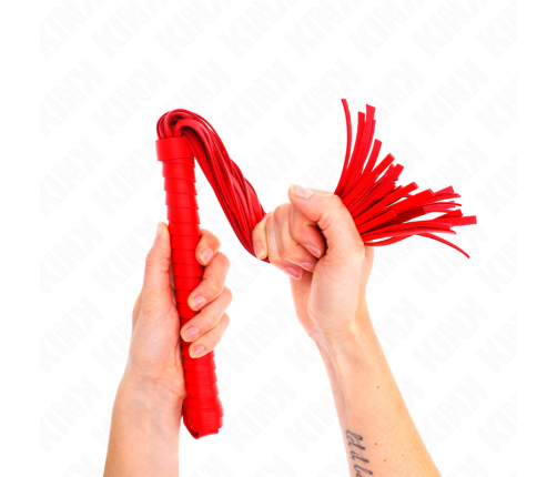 KINK - WHIP WITH RED TEXTURED HANDLE 48.5 CM