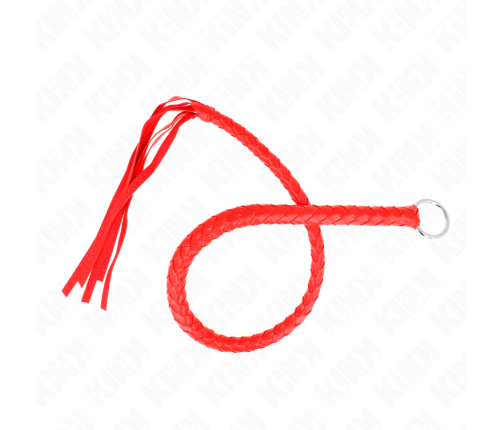 KINK - SNAKE WHIP WITH RED HAND RING 65 CM