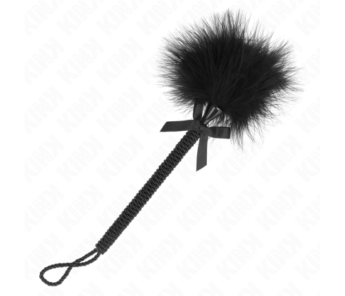 KINK - NYLON ROPE WAND WITH TICKLE FEATHERS AND BLACK BOW 25 CM
